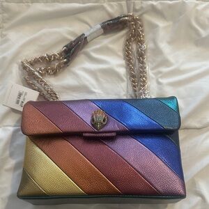 Kurt Geiger Multicolor Chevron Shoulder Bag